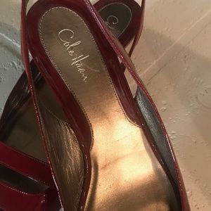 Red Patent Leather Nike Air Slingback Peep